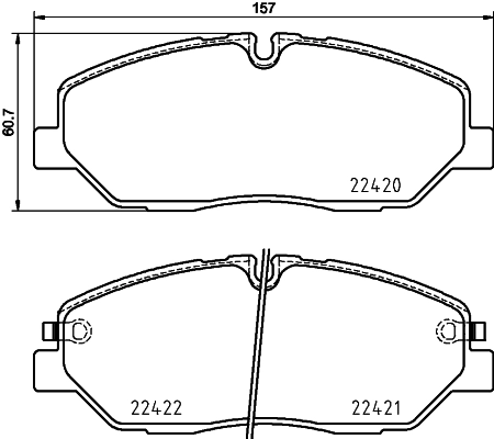 Sapatas do freio dianteiras de disco 5810159A00 Hyundai/Kia
