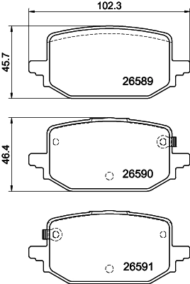 Sapatas do freio traseiras de disco D4M606RA0B Nissan/Infiniti