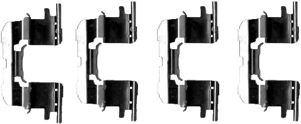  Kit de molas de fixação de sapatas de disco dianteiras Toyota Yaris hatchback (P10) (1999 - 2005) 