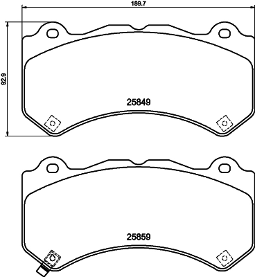 K68248384AB Fiat/Alfa/Lancia Sapatas do freio dianteiras de disco