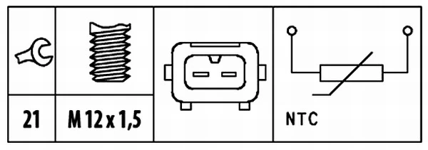 Sensor de temperatura do fluido de esfriamento Beru ST249 preço, a partir de 15,07 USD