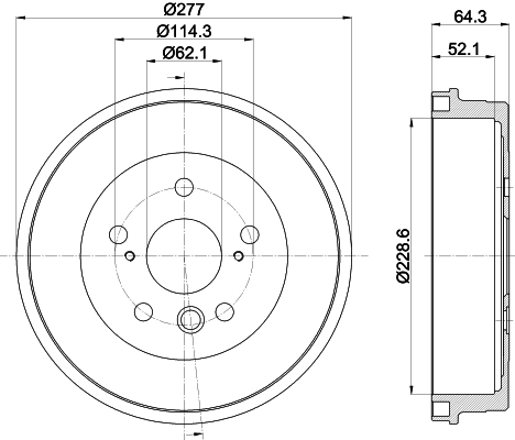  Tambor do freio traseiro Toyota RAV4 I SUV (XA) (1994 - 2000) I