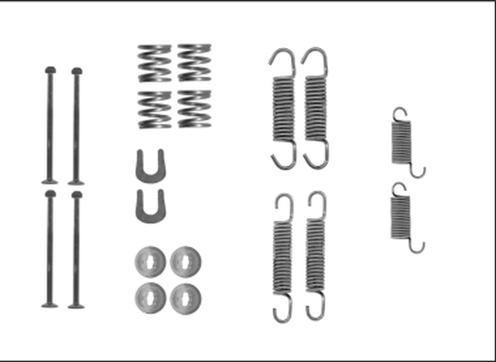  Kit de montagem das sapatas traseiras de tambor Nissan Patrol SUV (Y60) (1987 - 1997) 