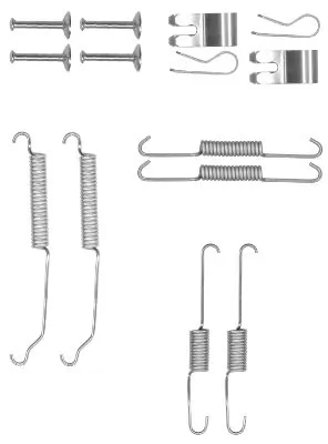 Kit de montagem das sapatas traseiras de tambor Ford Fiesta Mk6 CB1