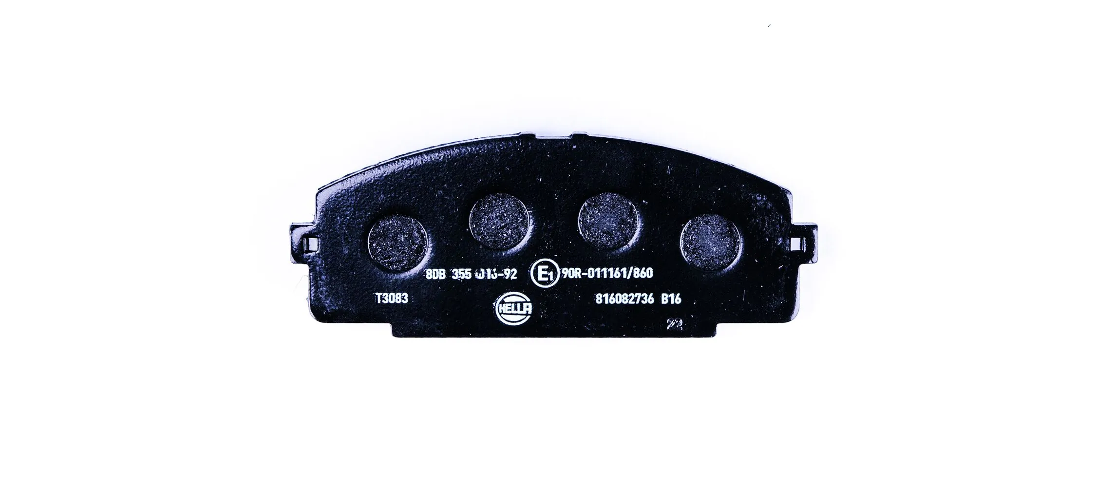 8DB355016921 HELLA Sapatas do freio dianteiras de disco