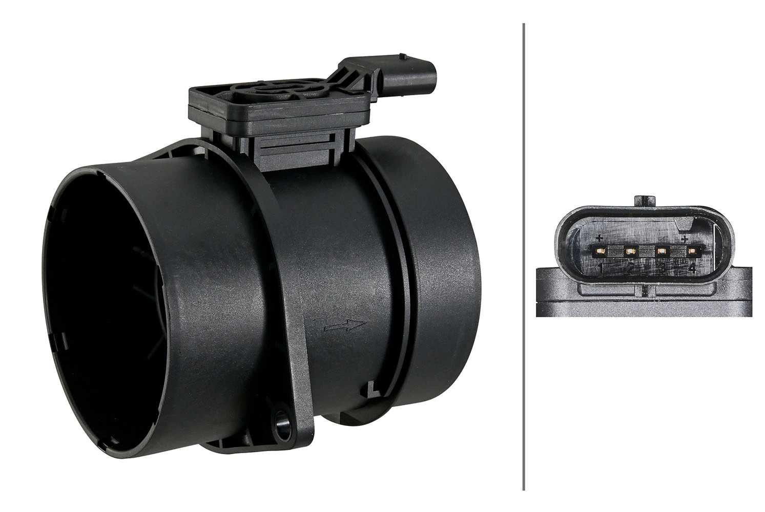 8ET358095271 HELLA Sensor de fluxo (consumo) de ar, medidor de consumo M.A.F. - (Mass Airflow)