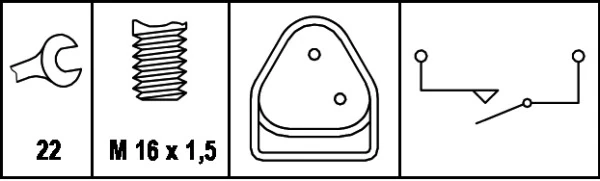 6ZF008621091 HELLA Sensor de ativação das luzes de marcha à ré