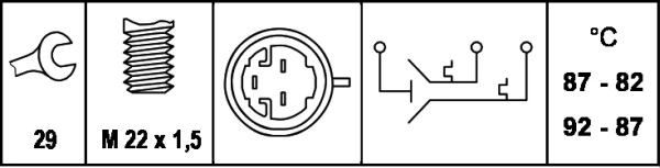 Compre 7738581 Ferrari Sensor de temperatura do fluido de esfriamento (de ativação de ventilador do radiador)