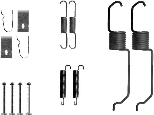Mecanismo de aproximação (de auto-aproximação) das sapatas de tambor (kit de reparação levadiça) para Mazda 626 GF