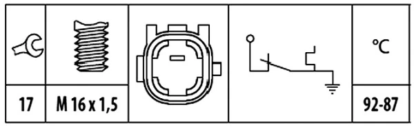 Compre Sensor de temperatura do fluido de esfriamento (de ativação de ventilador do radiador) Toyota Corolla 