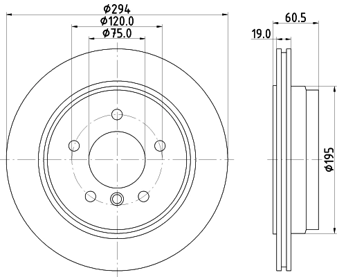 Disco do freio traseiro para Renault Clio SYMBOL LB0, LB1, LB2