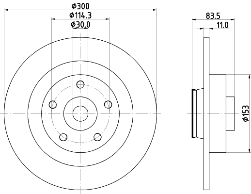  Disco do freio traseiro Renault Laguna III hatchback (BT0, BT1) (2007 - 2015) III