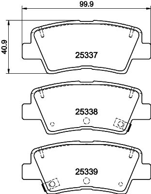 58302J9A80 Hyundai/Kia Sapatas do freio traseiras de disco