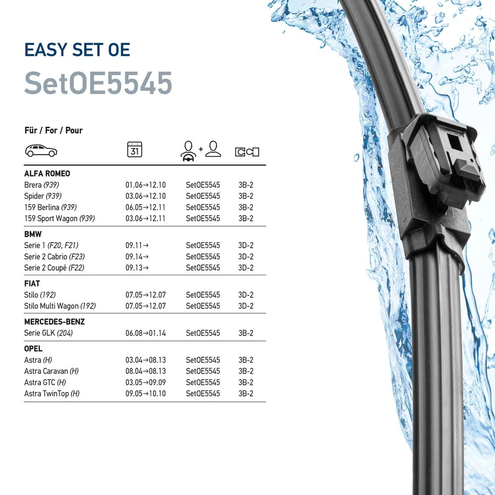 Limpa-pára-brisas do pára-brisas, kit de 2 un. para Renault LOGAN II L52