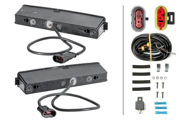 Luzes de iluminação diurna, kit universal HELLA 2PT010043801 preço, a partir de 481,34 USD