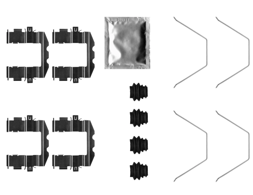 Kit de molas de fixação de sapatas de disco dianteiras para KIA Sportage QL