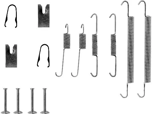  Kit de montagem das sapatas traseiras de tambor Toyota Avensis I sedan (T22) (1997 - 2003) I