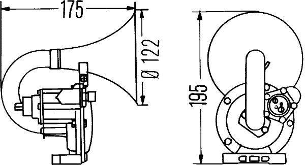 3PA004206031 HELLA Sinal sonoro (cláxon)