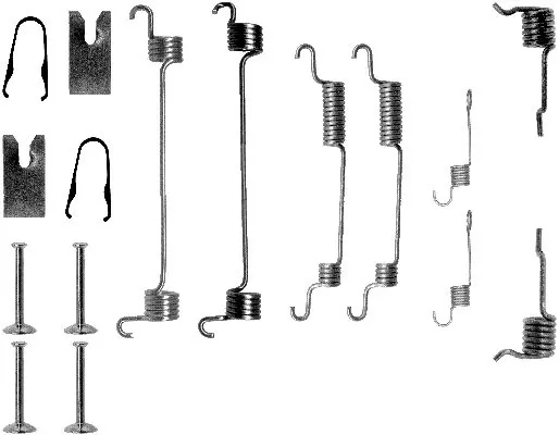 Kit de montagem das sapatas traseiras de tambor Rover 25  RF