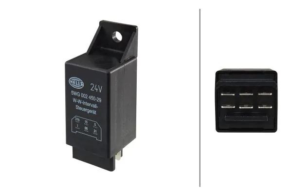 5WG002450291 HELLA Relê de controlo de limpador pára-brisas