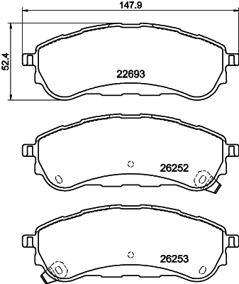 Sapatas do freio traseiras de disco Ford BRF1885
