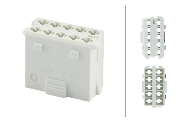 8JD010076002 HELLA Desengate (ficha) de sensor de desgaste das sapatas do freio