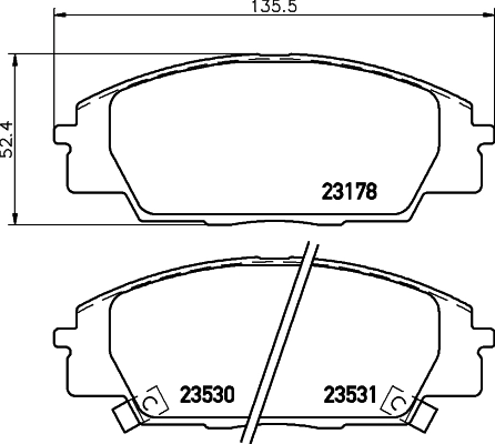 Compre 8DB355009731 HELLA Sapatas do freio dianteiras de disco