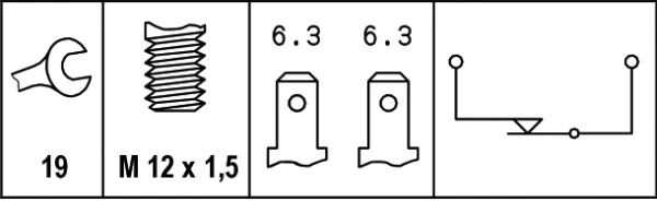 Sensor de ativação do sinal de parada 37740A66010 Suzuki