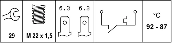 Compre Sensor de temperatura do fluido de esfriamento (de ativação de ventilador do radiador) Volkswagen Passat 