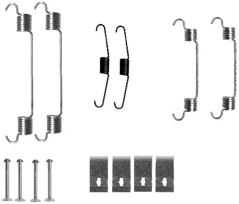 Kit de montagem das sapatas traseiras de tambor para Honda Jazz GD, GE