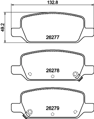  Sapatas do freio traseiras de disco Tesla Model X SUV (2015 - 2026) 