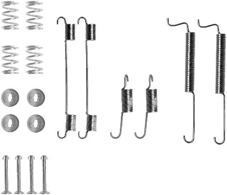  Kit de montagem das sapatas traseiras de tambor Daewoo Matiz hatchback (KLYA) (1998 - 2008) 