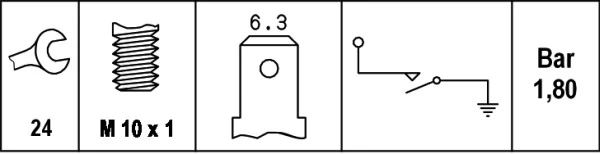 Sensor de pressão de óleo 1291 FAE