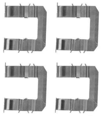 Kit de molas de fixação de sapatas de disco dianteiras KIA Rio II JB
