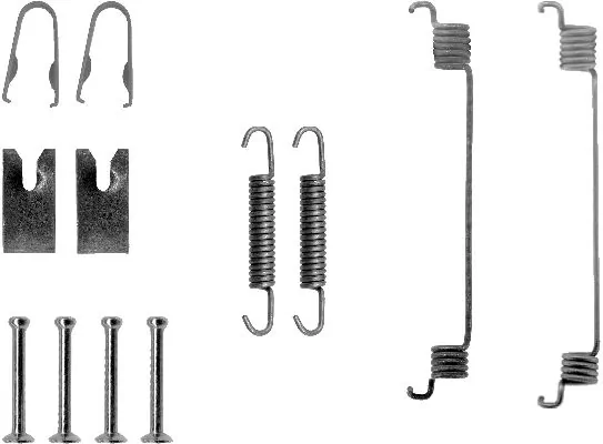 Kit de montagem das sapatas traseiras de tambor Ford Fusion  JU