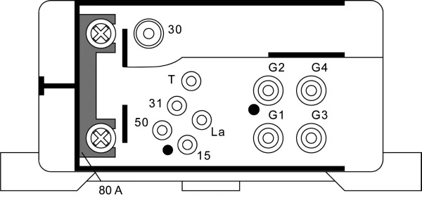 Relê das velas de incandescência para Mercedes 100  631