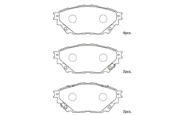 Sapatas do freio dianteiras de disco Mitsubishi QY002040 preço, a partir de 36,89 USD