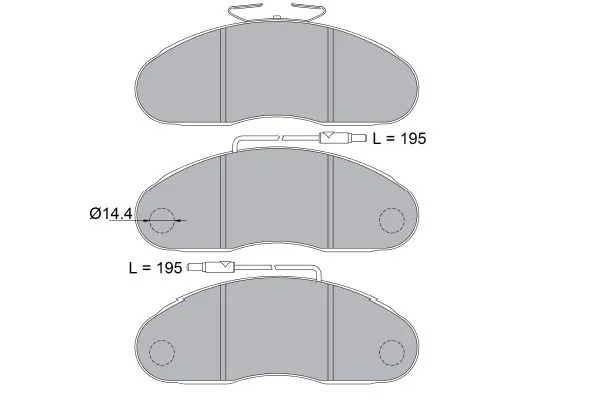 Sapatas do freio dianteiras de disco Renault Trafic I TXX