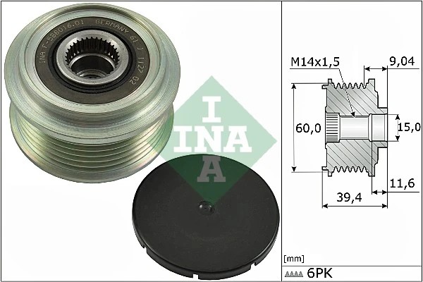 Polia do gerador para Toyota Yaris P21