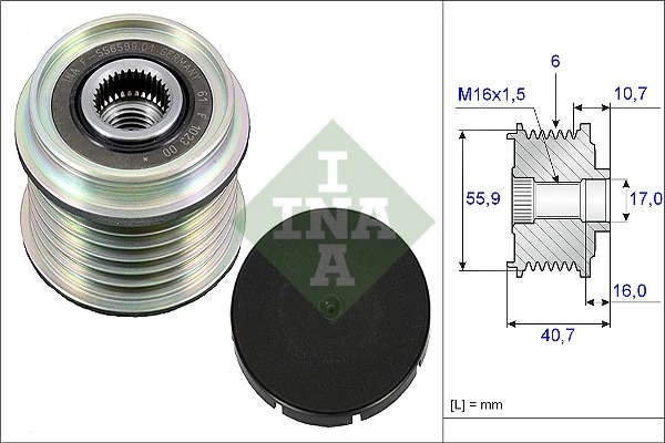 Polia do gerador para Renault Megane JA0, JA1