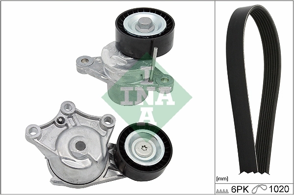 Correia dos conjuntos de transmissão, kit Peugeot/Citroen 1611277480