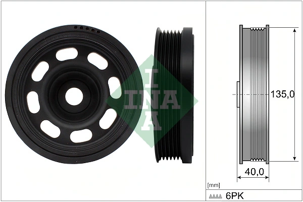 Polia de cambota para Volkswagen Jetta BU3, BU4