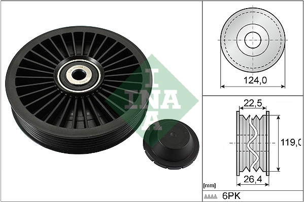 Rolo parasita da correia de transmissão Volvo S60 I RS, RH ao melhor preço