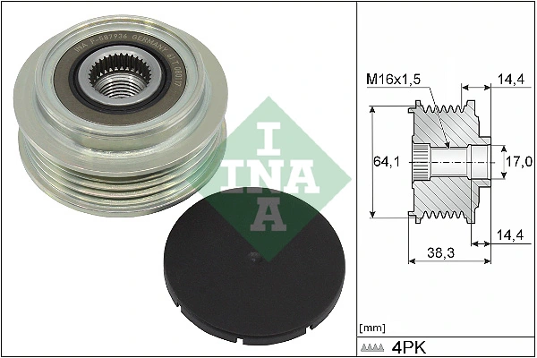 Polia do gerador para Mercedes S A217