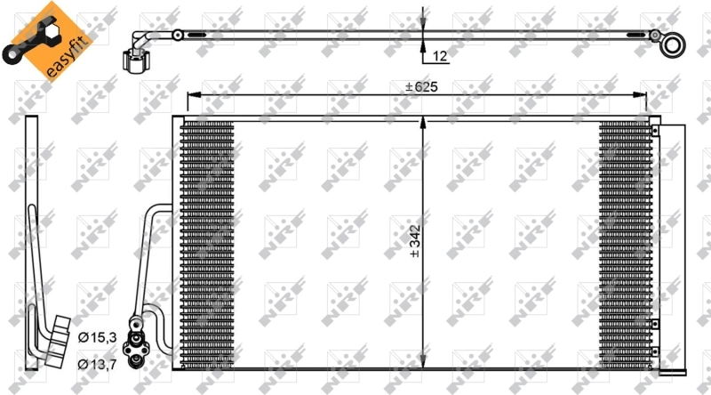 Radiador de aparelho de ar condicionado 35898 NRF