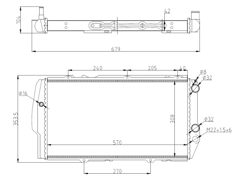 Compre Radiador de esfriamento de motor Audi 100 