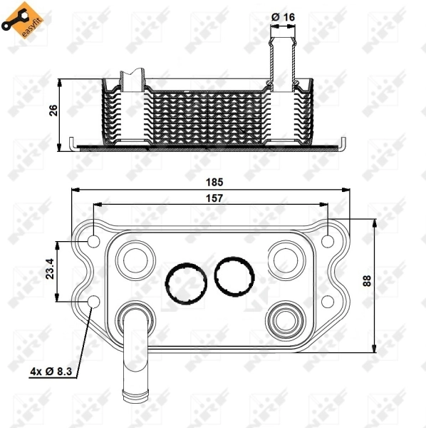 Radiador de óleo NRF 31176