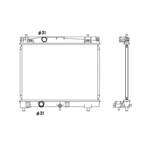 Radiador de esfriamento de motor Toyota Yaris  SP90