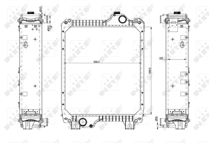 Radiador de esfriamento de motor 54079 NRF