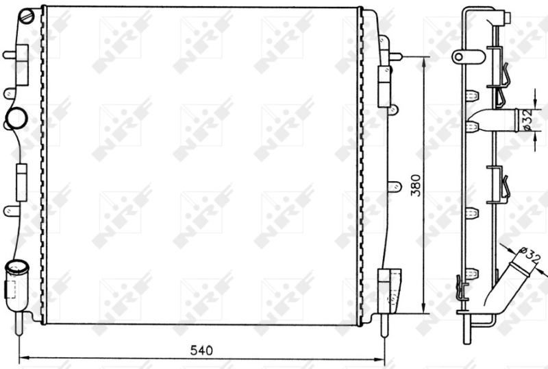Compre 58316A NRF Radiador de esfriamento de motor